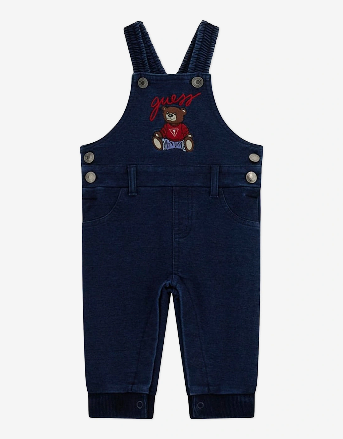 Baby Boys Dungaree Set in White