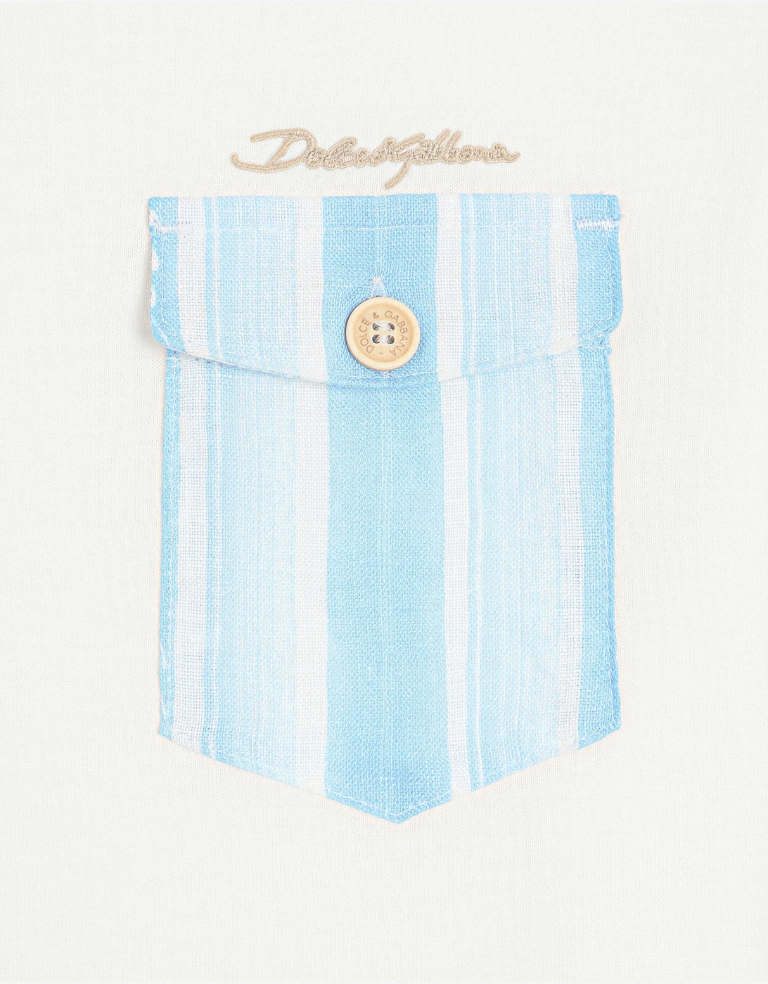 Boys Striped Pocket T-Shirt in White