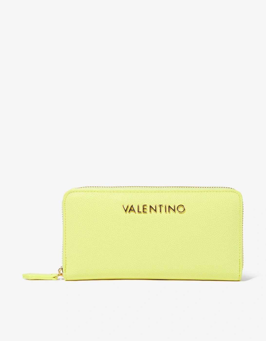 Valentino Girls Yellow 'S Divina Zip Around Wallet In (14.5Cm) - Size: One Size, Kids
