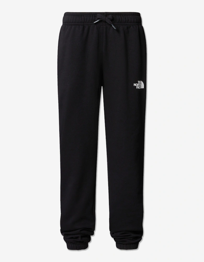 Kids Regular Tapered Joggers in Black