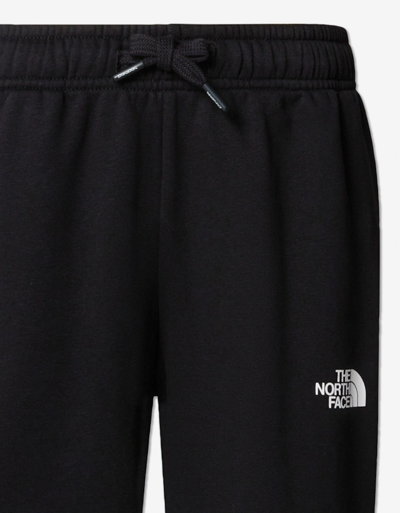 Kids Regular Tapered Joggers in Black