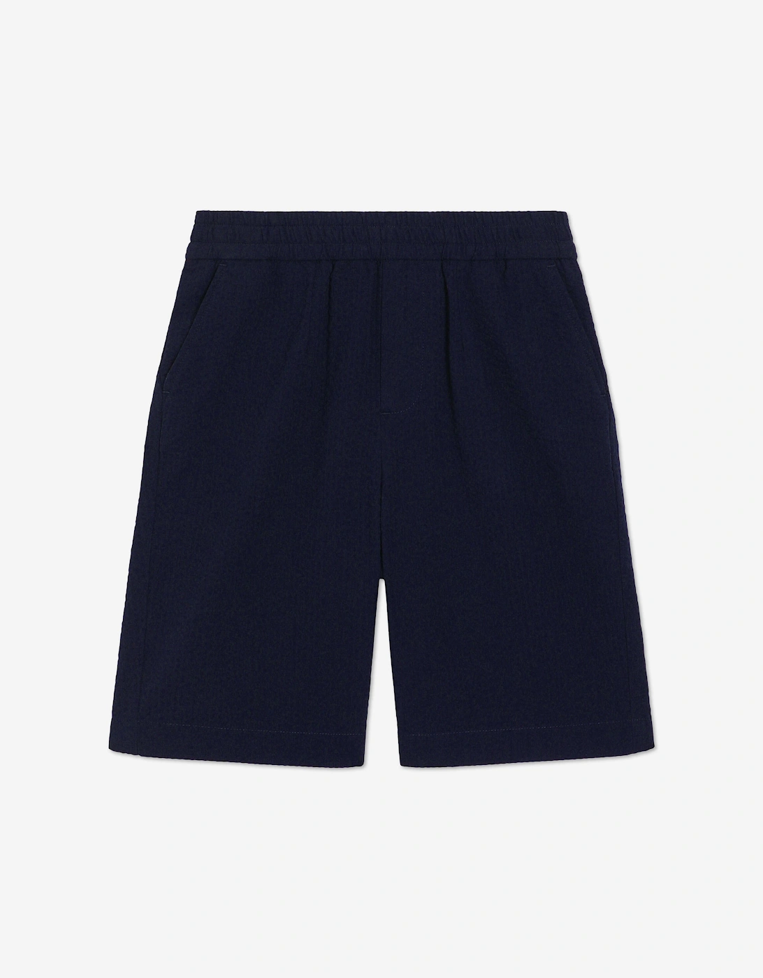 Boys Seersucker Shorts in Navy, 5 of 4