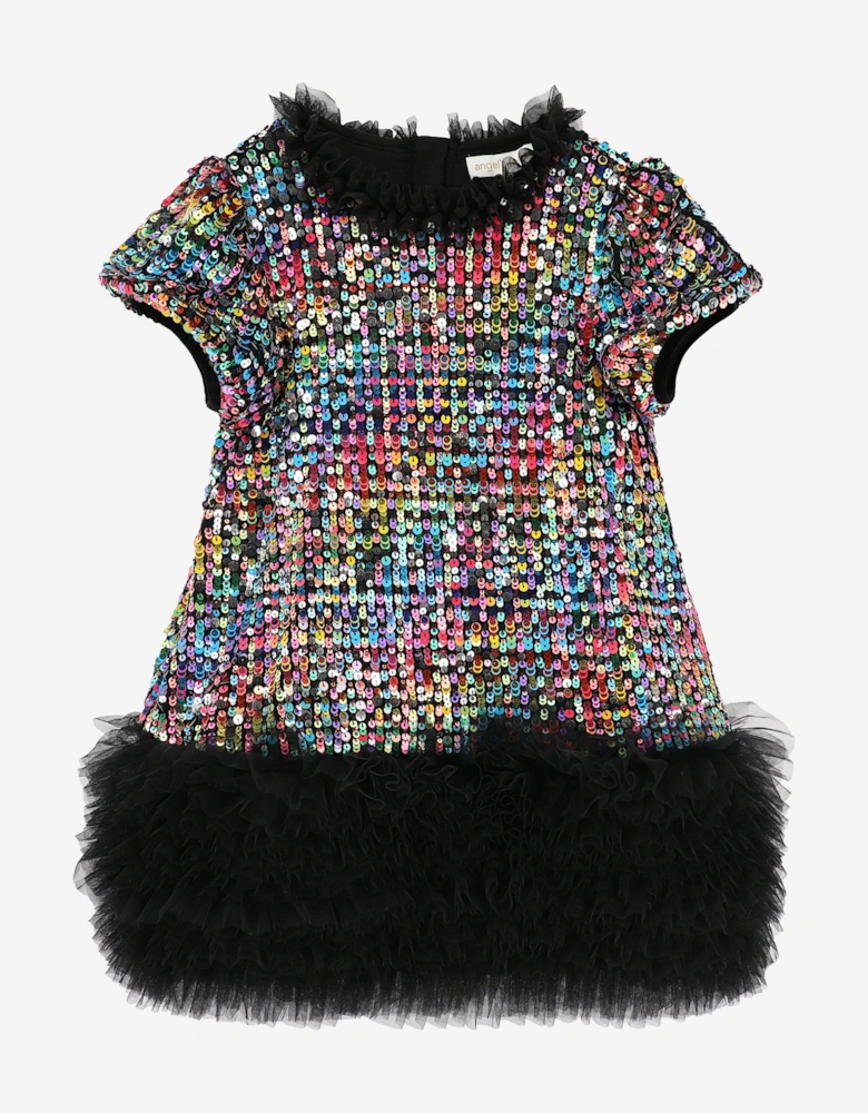 Angels Face Girls Shalini Sequin Dress in Black