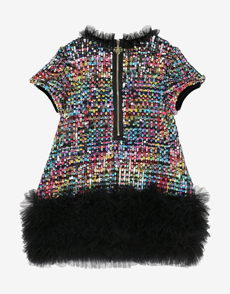 Angels Face Girls Shalini Sequin Dress in Black