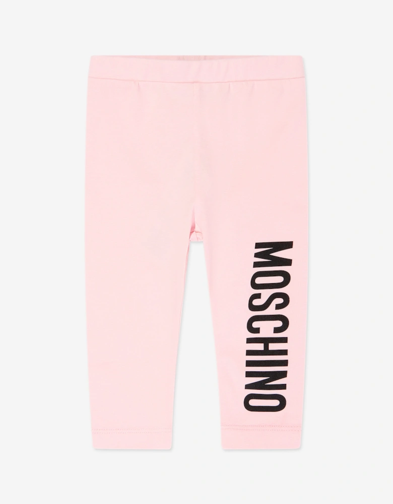 Baby Girls Logo Leggings in Pink