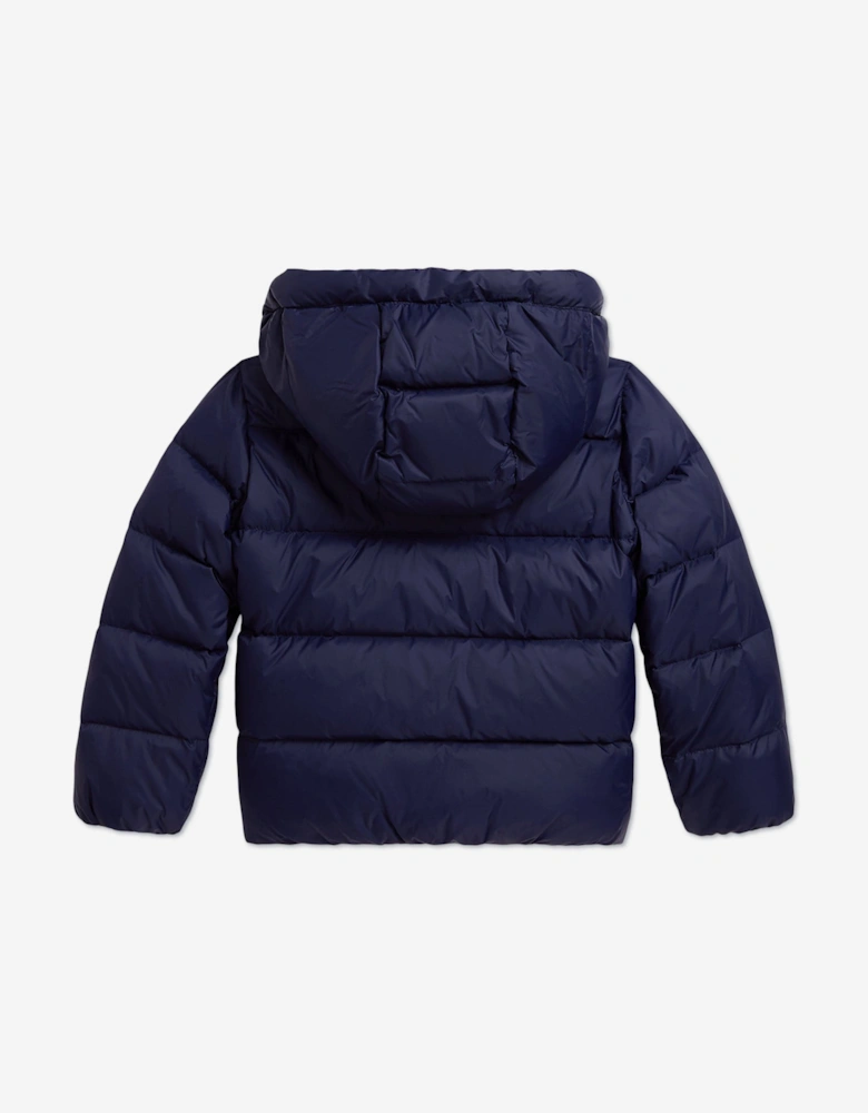Girls Down Padded Puffer Jacket in Navy