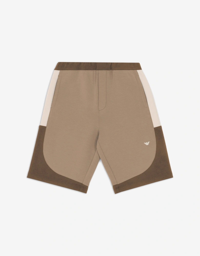 Boys Colourblock Shorts in Brown