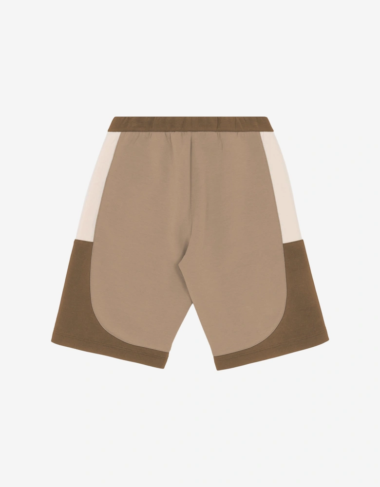 Boys Colourblock Shorts in Brown