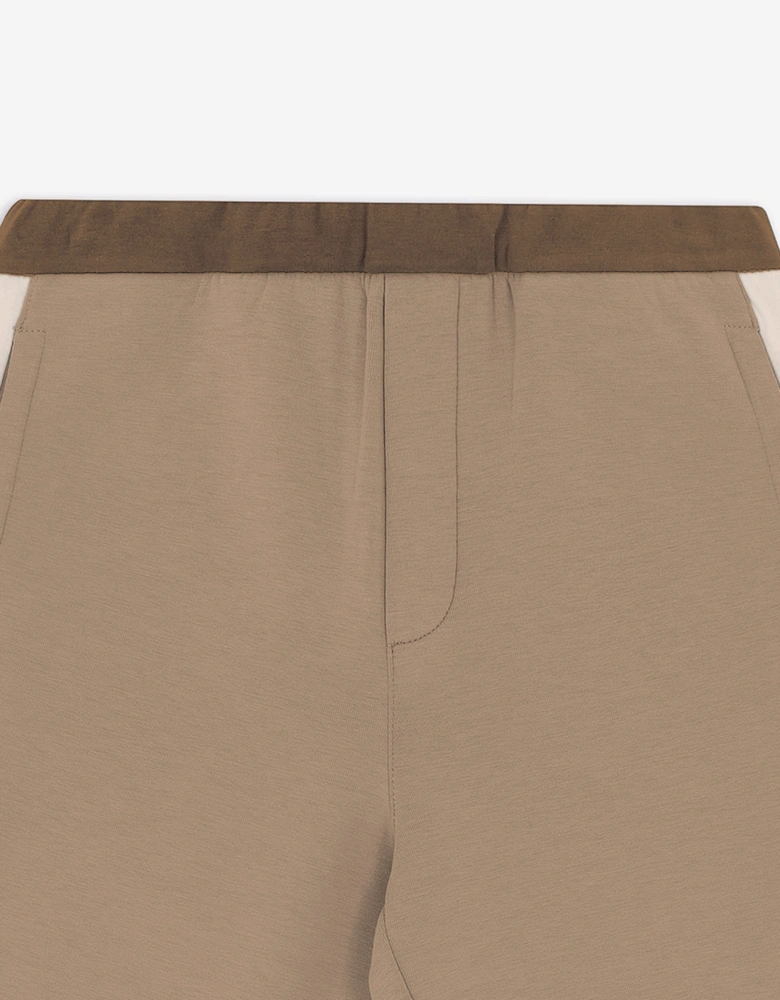 Boys Colourblock Shorts in Brown