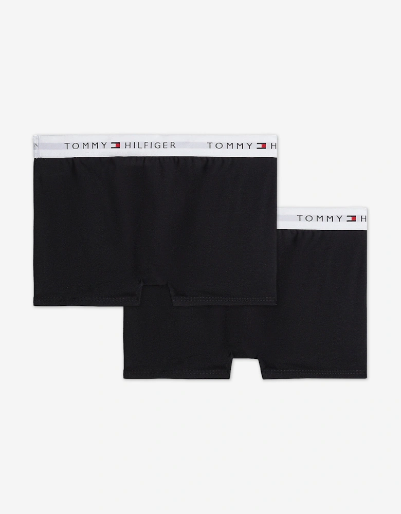 Boys 2 Pack Boxer Shorts Set in Black