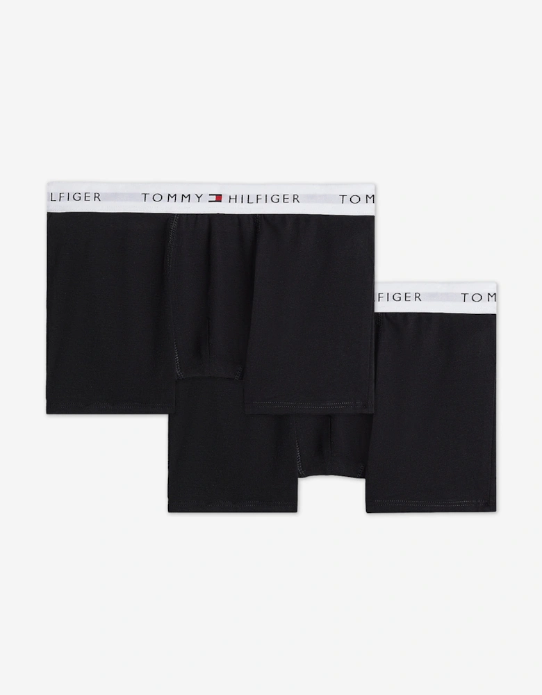 Boys 2 Pack Boxer Shorts Set in Black
