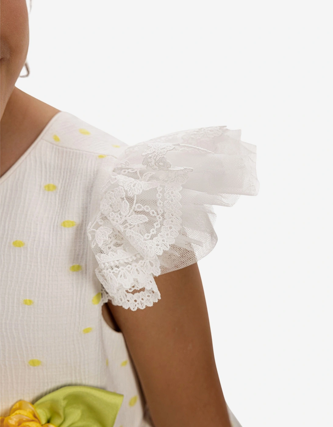 Girls Dress with Headband in Yellow
