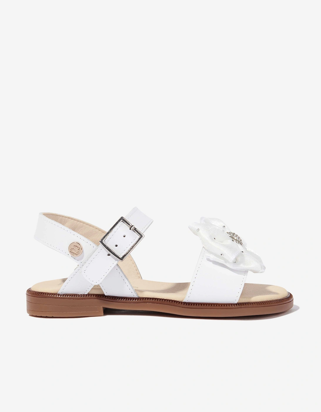 Girls Bow Sandals in White, 5 of 4