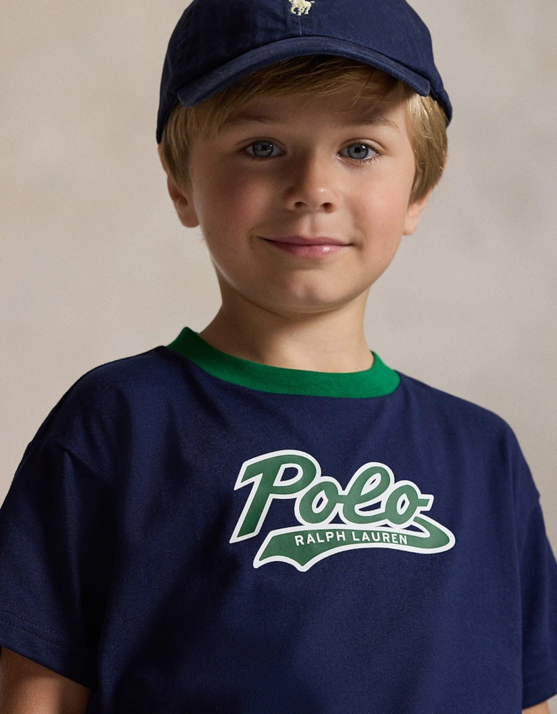 Boys Polo T-Shirt in Navy