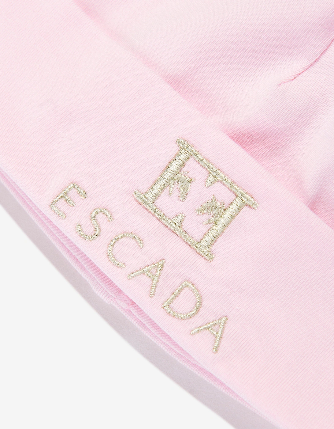 Baby Girls Embroidered Logo Beanie in Pink