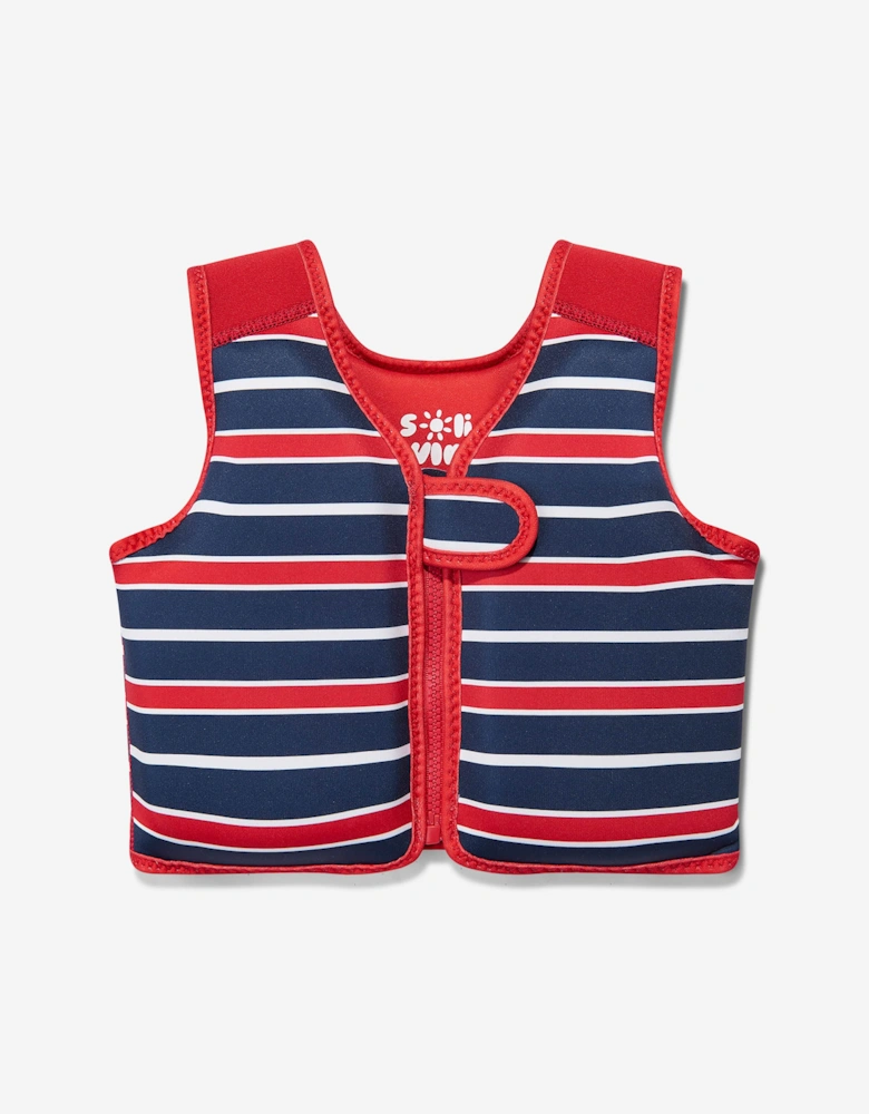 Boys Striped Float Jacket in Red (UPF50+)