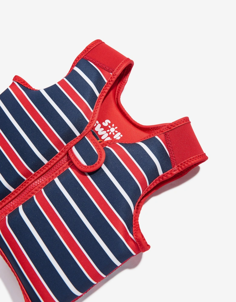 Boys Striped Float Jacket in Red (UPF50+)
