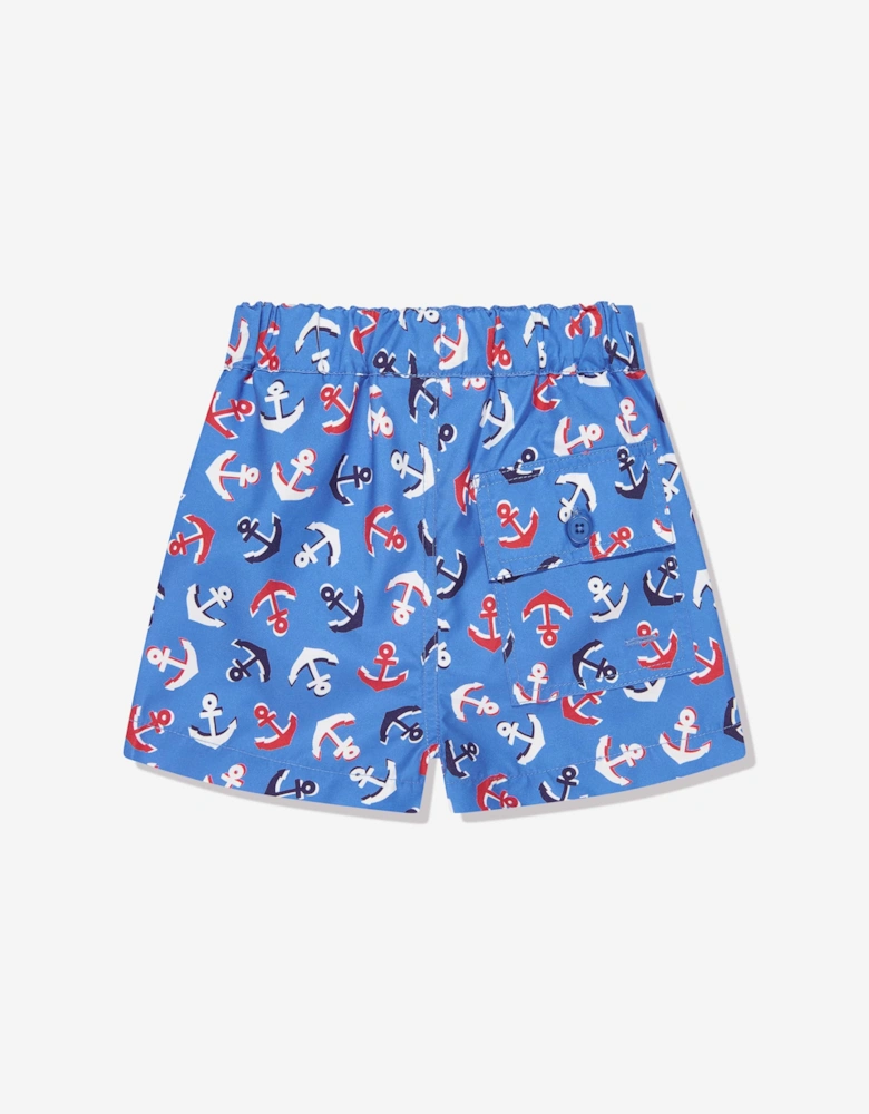 Baby Boys Anchor Swim Shorts in Blue