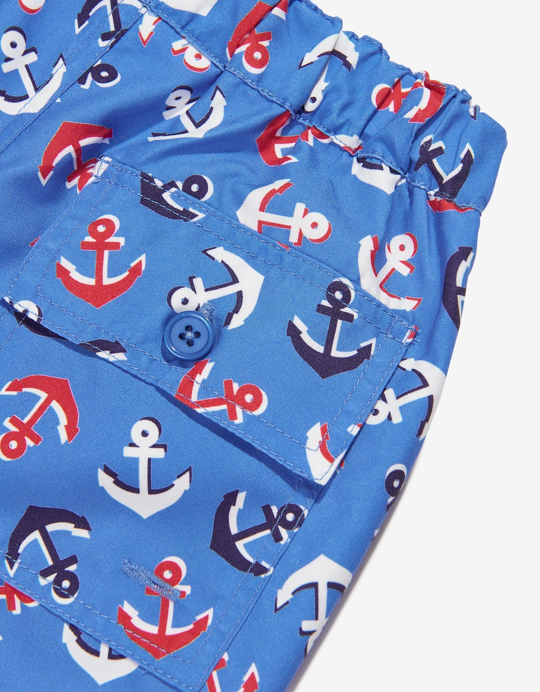 Baby Boys Anchor Swim Shorts in Blue