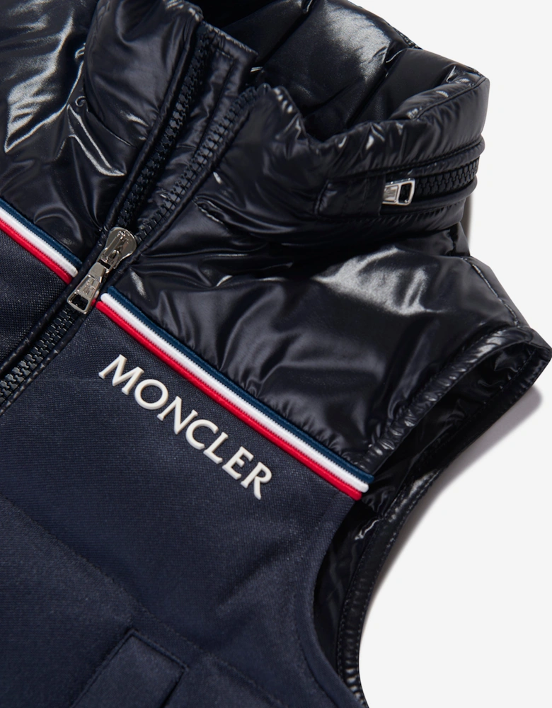 Enfant Boys Down Padded Peter Gilet in Navy