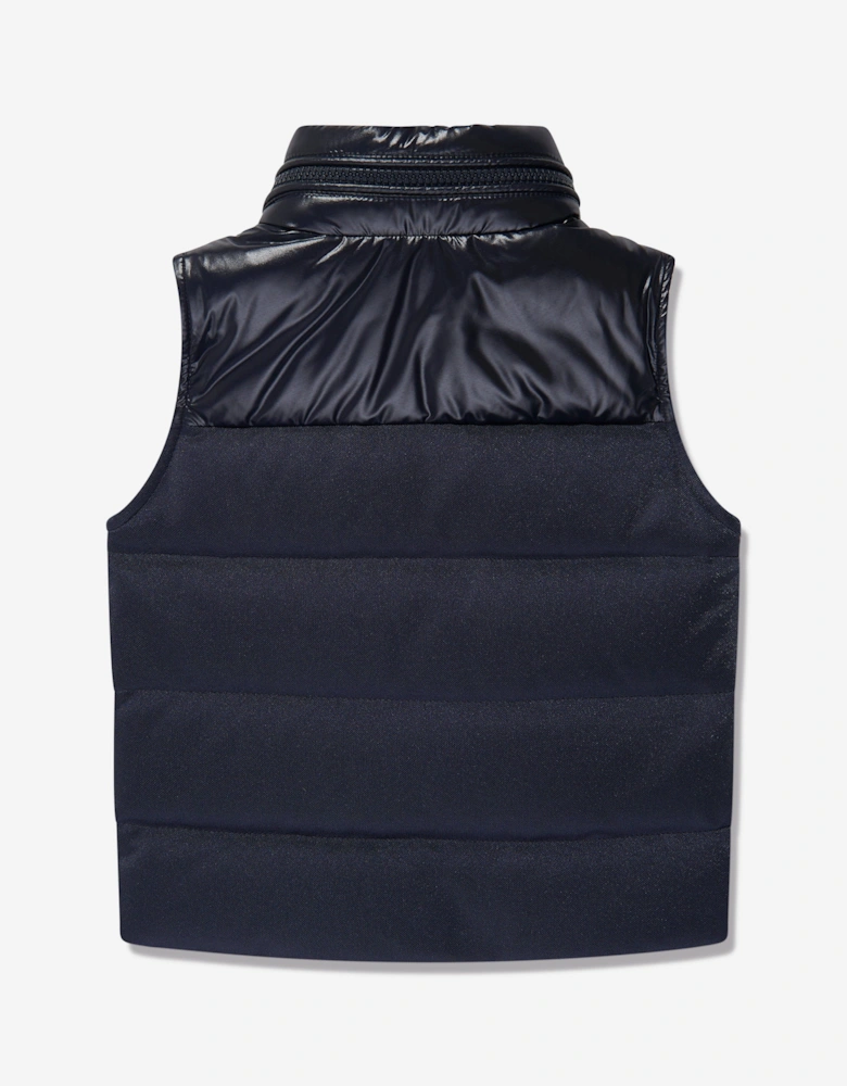 Enfant Boys Down Padded Peter Gilet in Navy