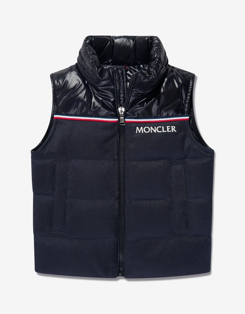 Enfant Boys Down Padded Peter Gilet in Navy