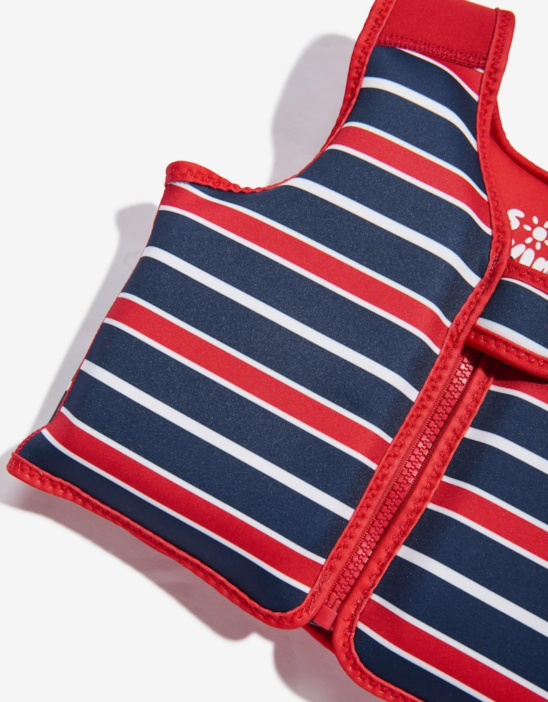Boys Striped Float Jacket in Red (UPF50+)