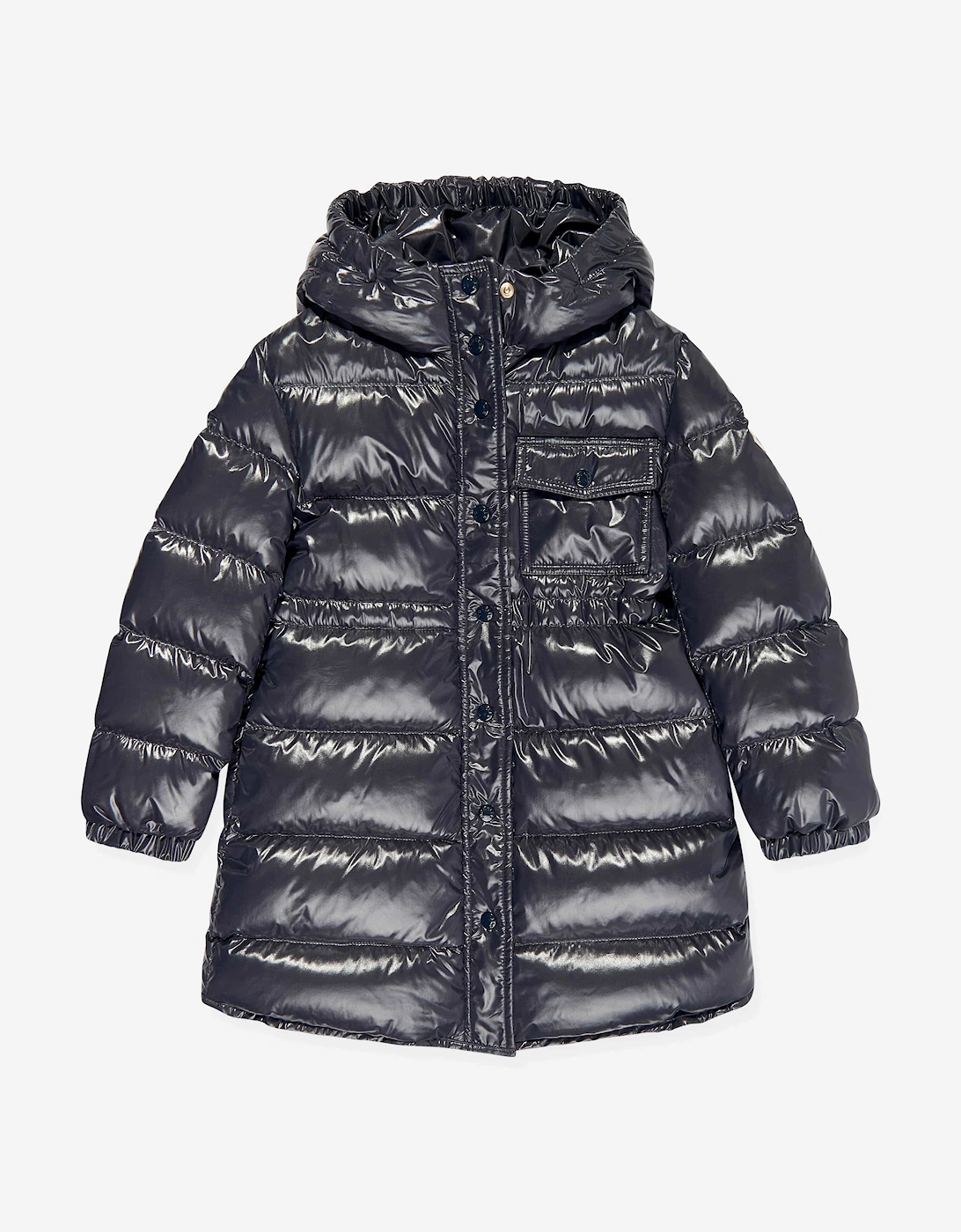 Enfant Girls Down Padded Dacca Long Parka in Navy