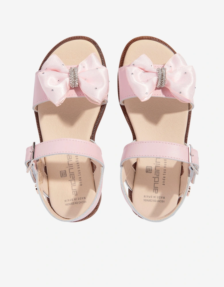 Girls Bow Sandals in Pink