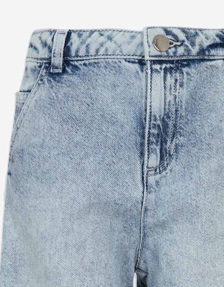 Girls Wide Leg Jeans in Blue