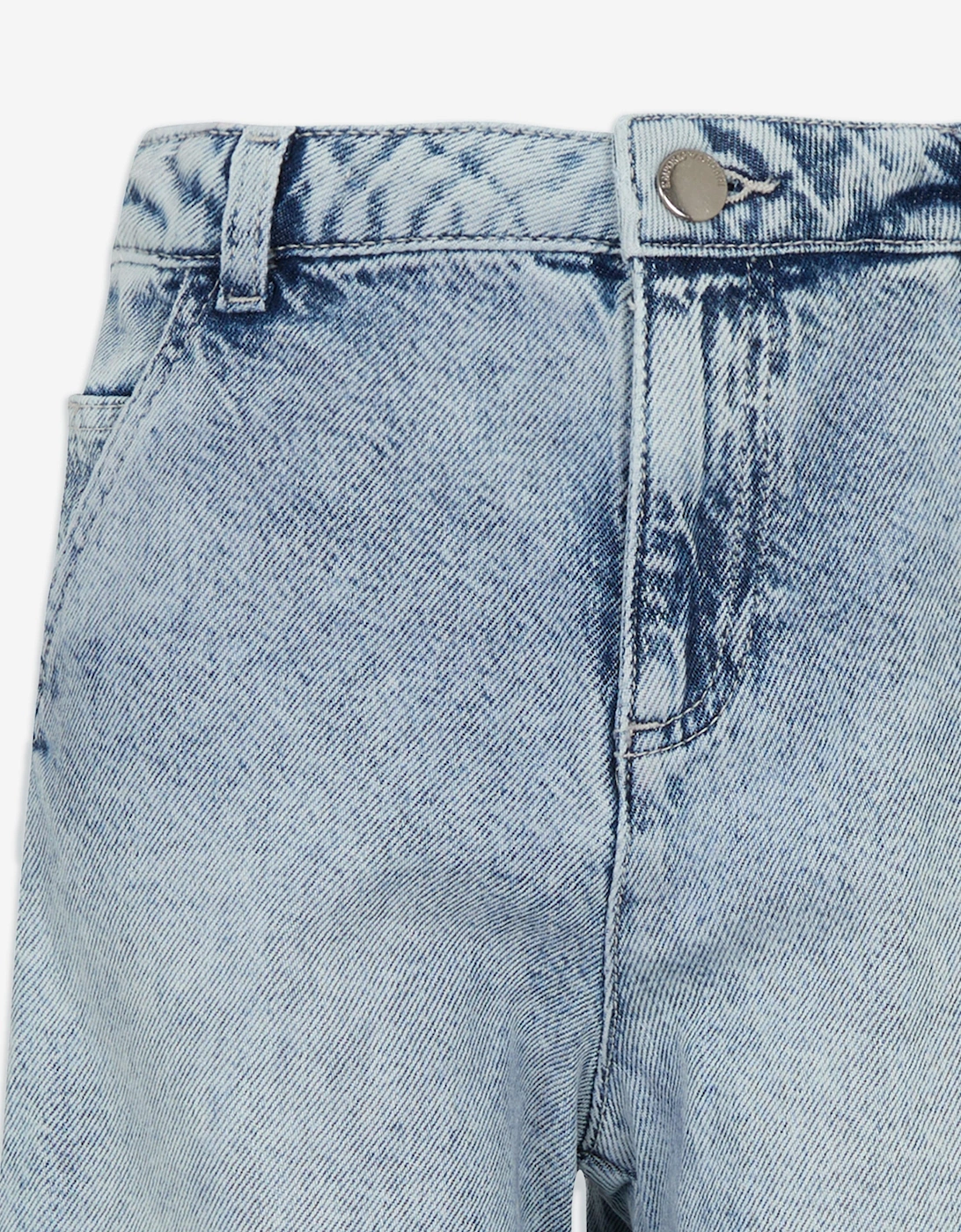 Girls Wide Leg Jeans in Blue