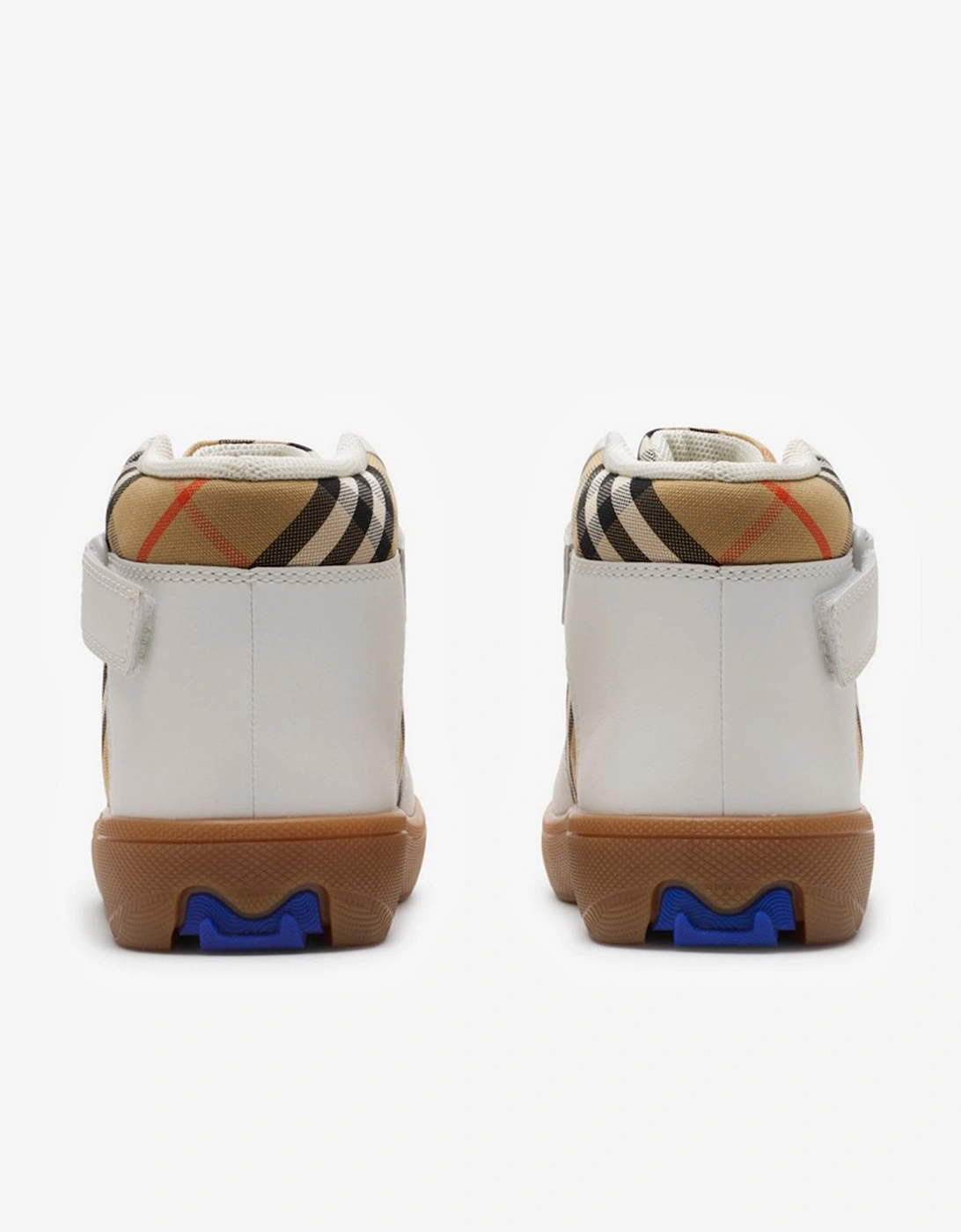 Kids Sheldon Check Trainers in White