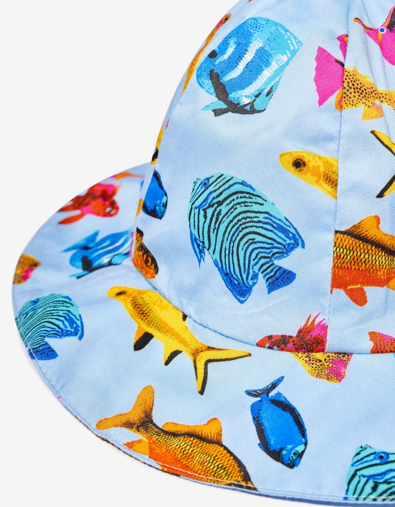Baby Girls Tropical Fish Sun Hat in Multicolour