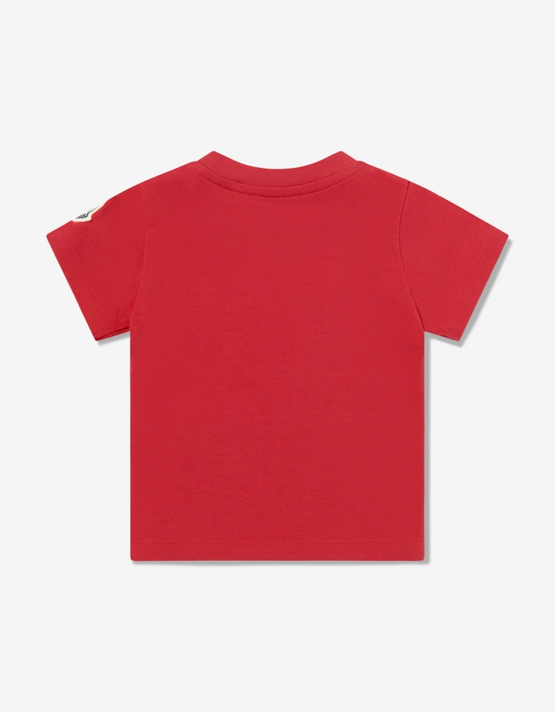 Baby Boys Ski Bear T-Shirt in Red