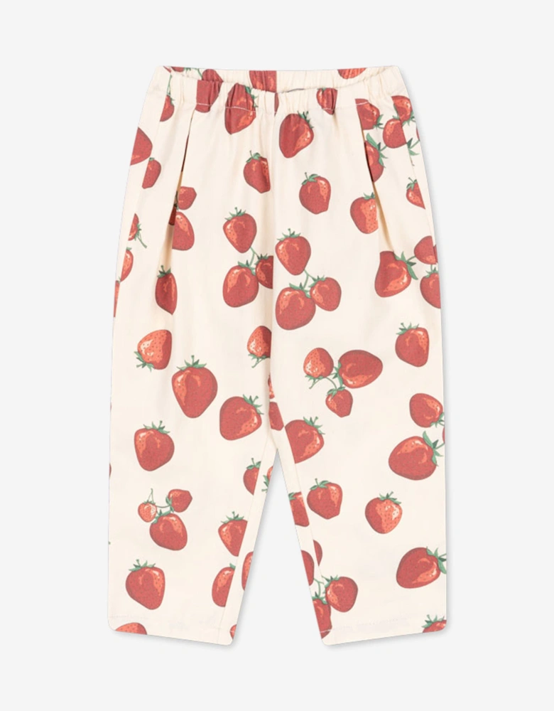 Girls Strawberry Fen Pants in Ivory