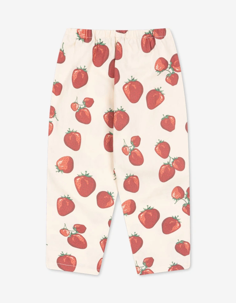 Girls Strawberry Fen Pants in Ivory