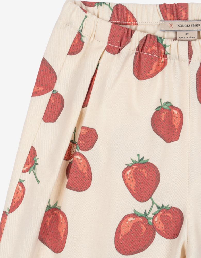Girls Strawberry Fen Pants in Ivory