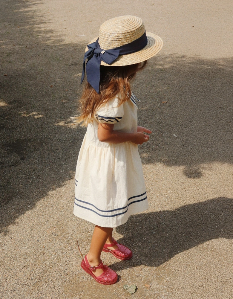 Girls Allie Sailor Hat in Beige