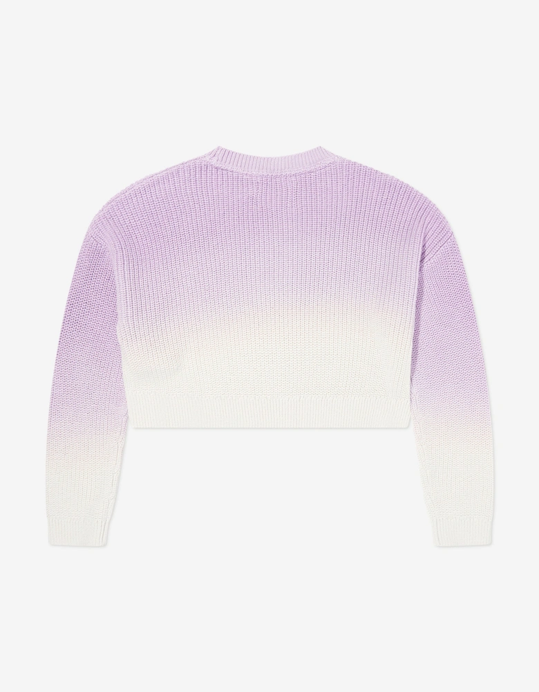Girls Monogram Gradient Jumper in Purple