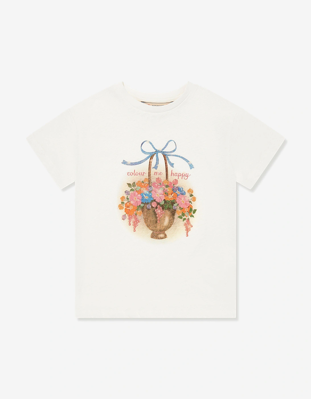 Girls Era Flower Basket in T-Shirt in Ivory, 5 of 4