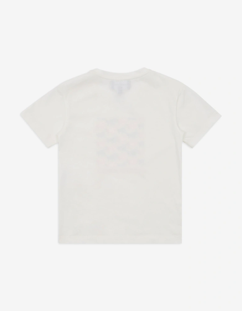 Girls 3D Logo T-Shirt in Ivory