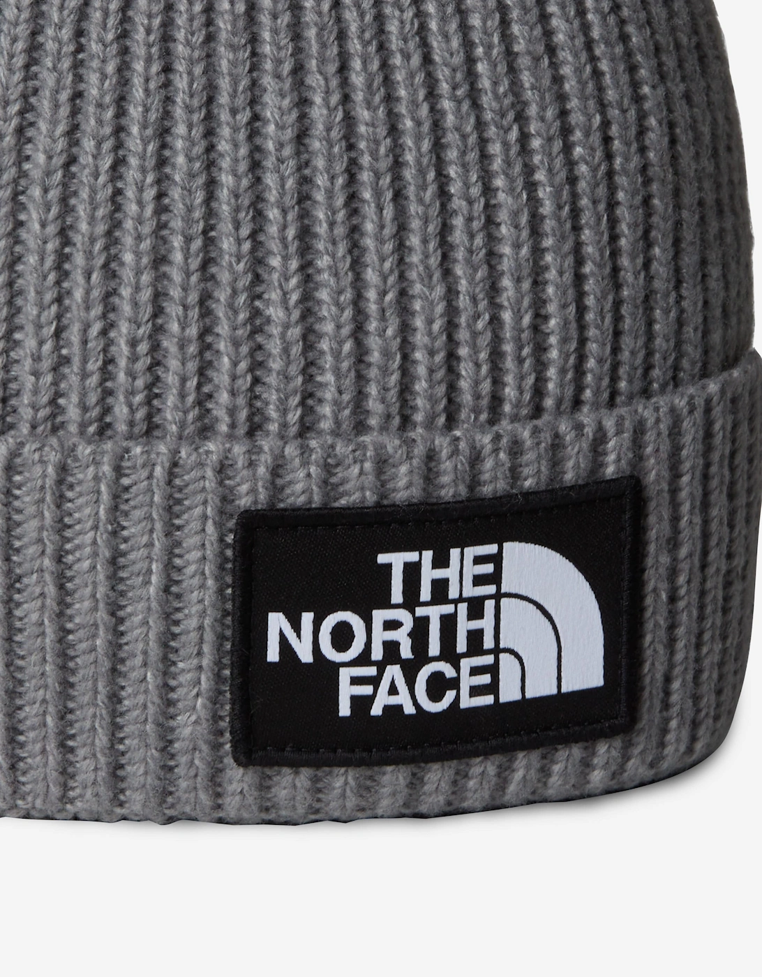 Kids Logo Box Cuffed Beanie in Grey