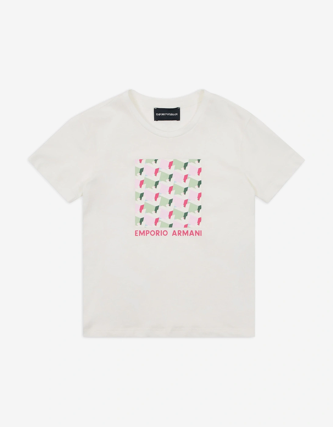 Girls 3D Logo T-Shirt in Ivory, 5 of 4