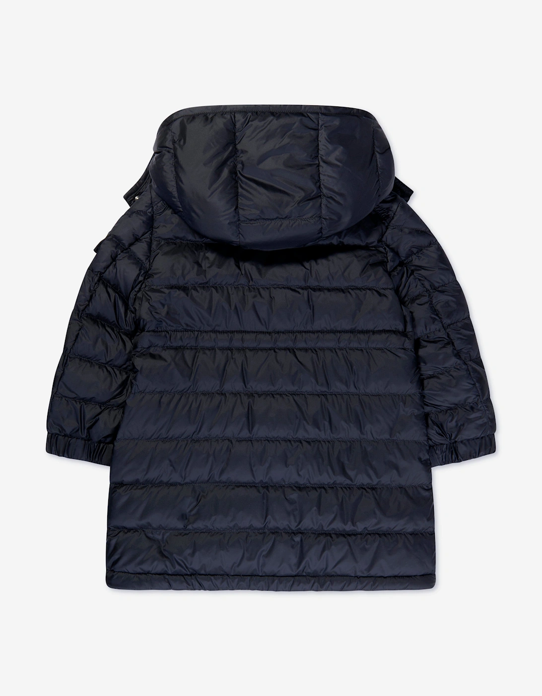 Enfant Girls Down Padded Meillon Long Parka in Navy