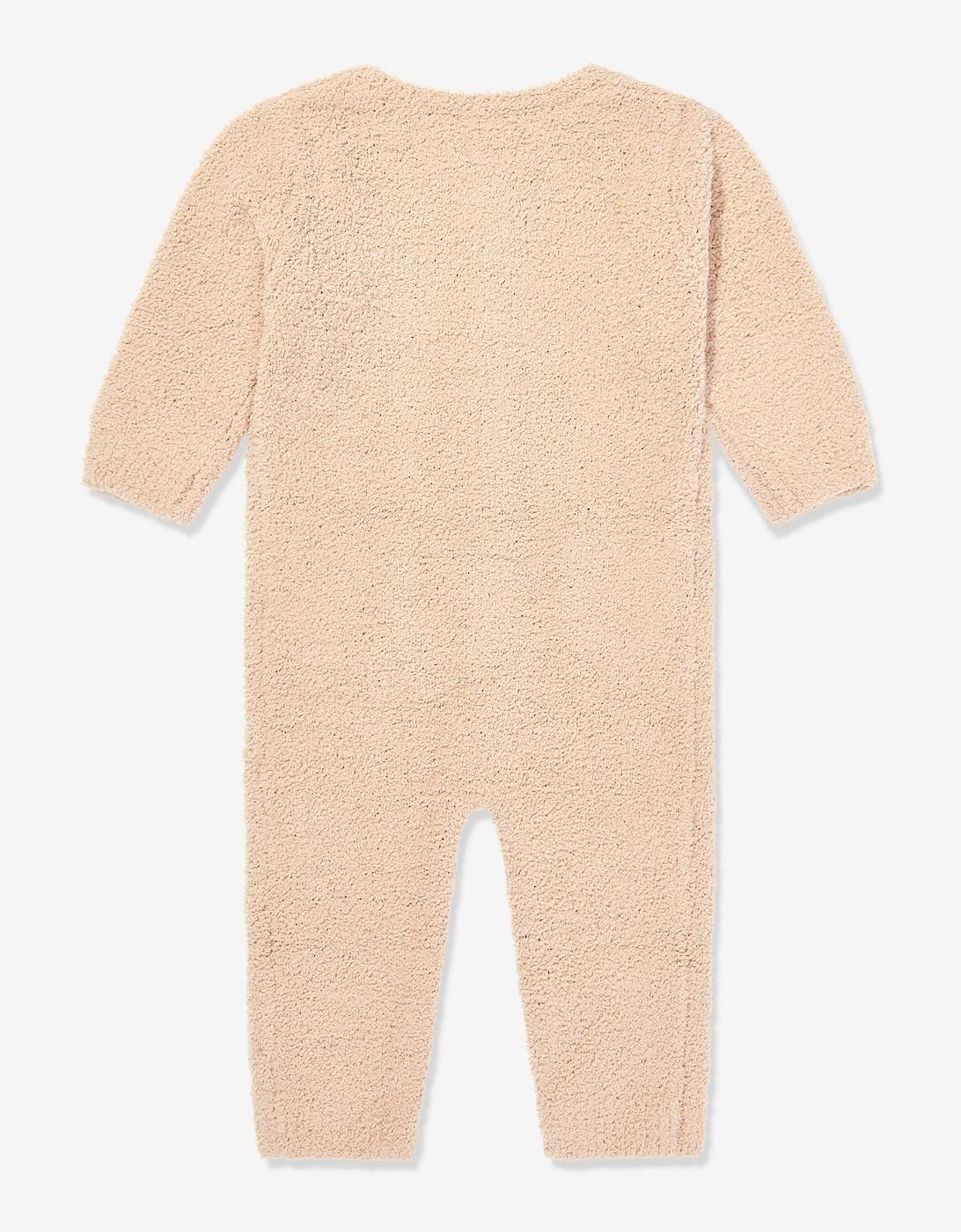7AM Enfant Baby Fuzzy Long Sleeve Romper in Beige