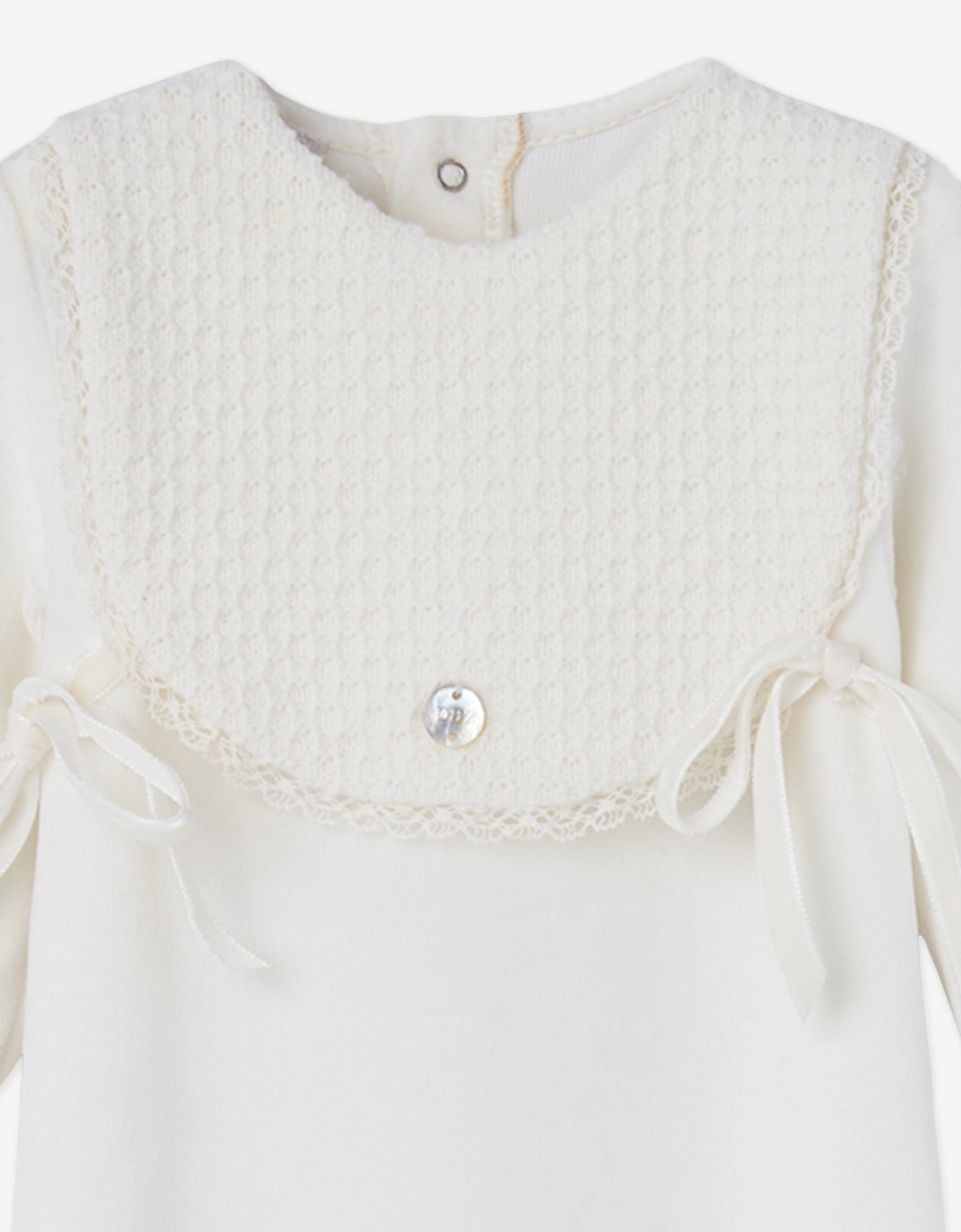 Baby Cotton Babygrow in Ivory