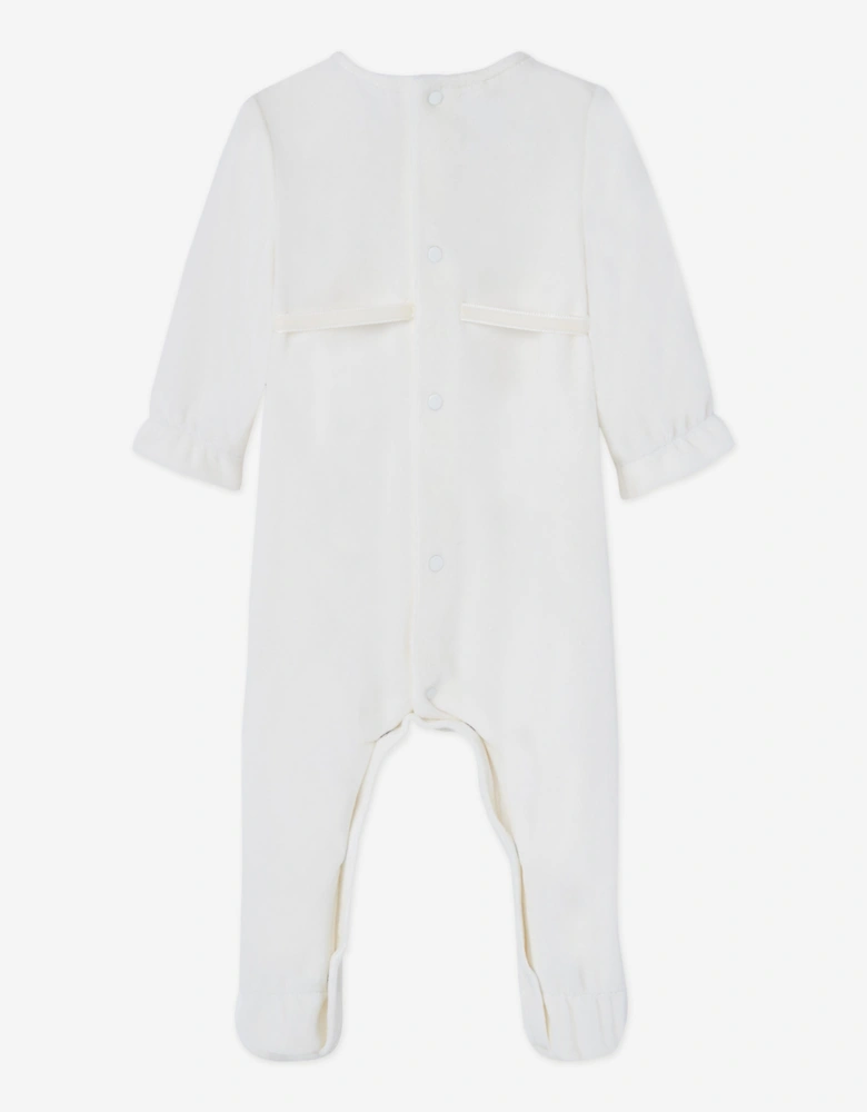 Baby Cotton Babygrow in Ivory