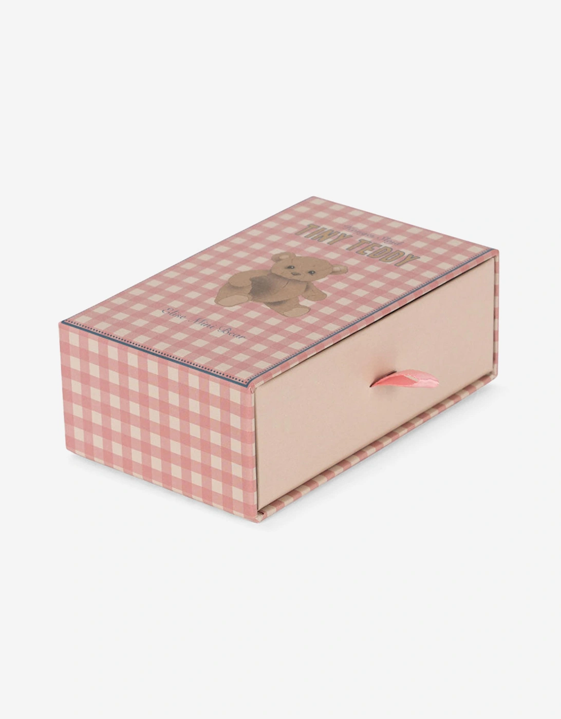 Miniature Teddy With Bed Set in Beige (11cm)