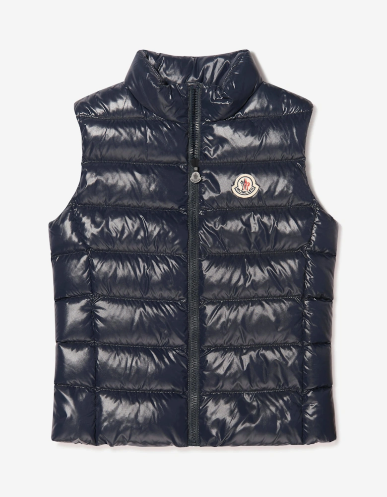 Enfant Girls Down Padded Ghany Gilet in Navy