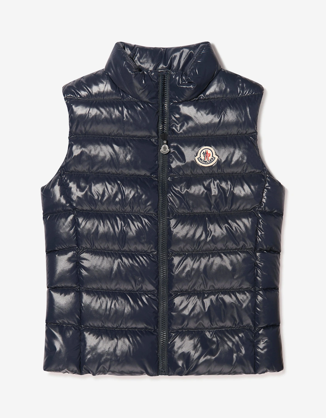Enfant Girls Down Padded Ghany Gilet in Navy, 5 of 4